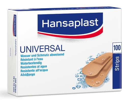 Hansaplast® Universal Water Resistant Strips 19 x 72 mm 100 Stück