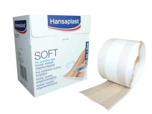 Hansaplast® Soft Rolle 5 m x 6 cm