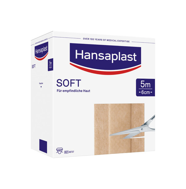 Hansaplast® Soft Rolle 5 m x 6 cm